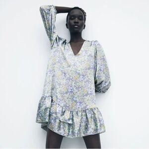 ZARA BOHO PRINTED PAISLEY DRESS